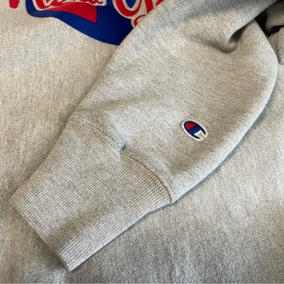 Champion Gray Crewneck New York Sweater Men’s Medium Vintage Y2K - Picture 9 of 11